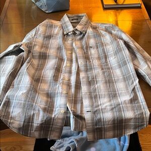 Abercrombie & Fitch Gray Plaid Casual Shirt